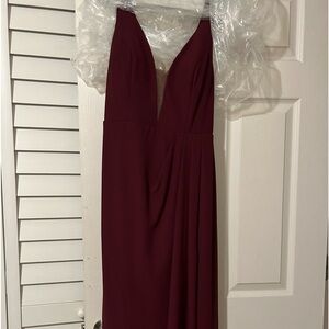 David’s bridal bridesmaid dress wine color